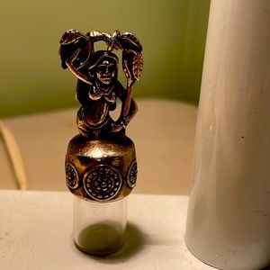 Sterling silver pendant with glass vial